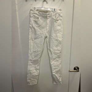 Mother Jeans The Looker Cropped in White